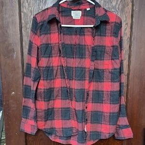 Weatherproof Men's Plaid Shirt in Red and Black